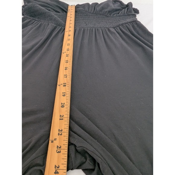 Old Navy Women's Black Smocked V Neck Wide Leg Jumpsuit Pants XL Pockets New - Picture 7 of 9